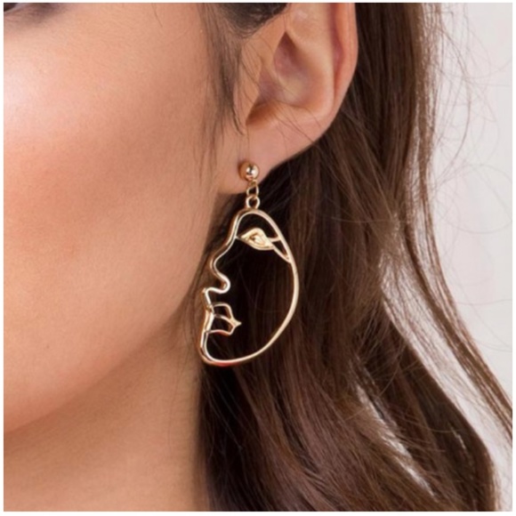 ❤️Picasso art portrait earrings - Picture 2 of 5